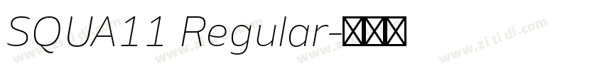 SQUA11 Regular字体转换